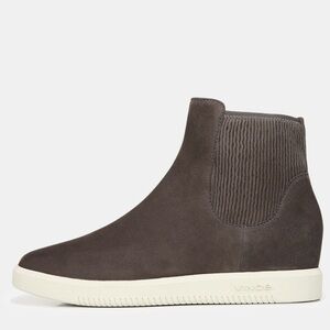 Vince Ilona High-Top Suede Sneaker Moleskin Boots